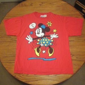 ✨ 🎀🐭 Vintage 🔥 Disney 80s Single Stitch Shirt XL Minnie Mouse 🐀 🌻 Rare 💎